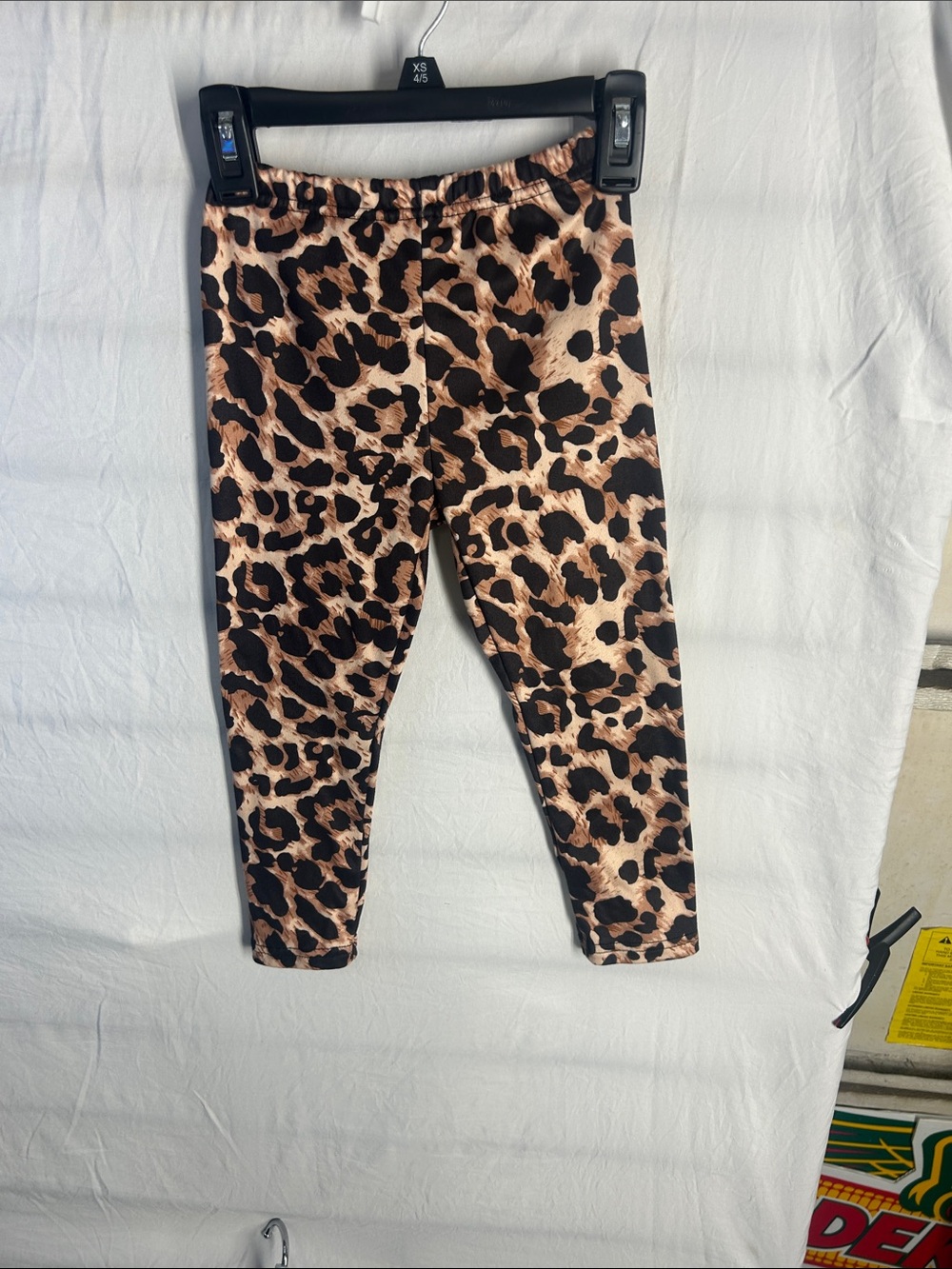 SHEIN Kids Leopard Print Leggings - Tan & Black